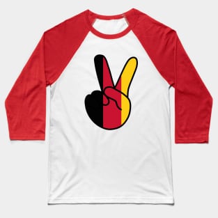 Belgium Flag V Sign Baseball T-Shirt